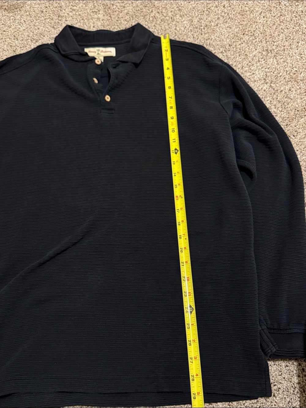 Tommy Bahama Black Long-Sleeve Henley size XL for men’s - Picture 4 of 6